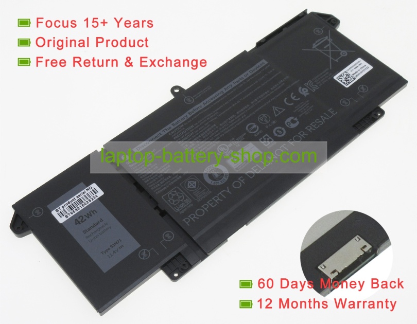 Dell 727CG, HDGJ8 11.4V 3680mAh original batteries - Click Image to Close