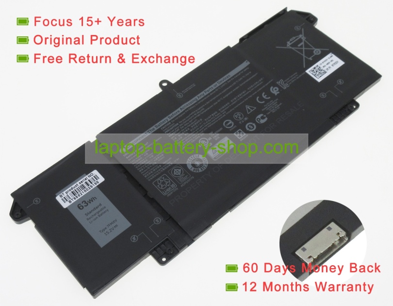 Dell 7FMXV 15.2V 4145mAh original batteries - Click Image to Close