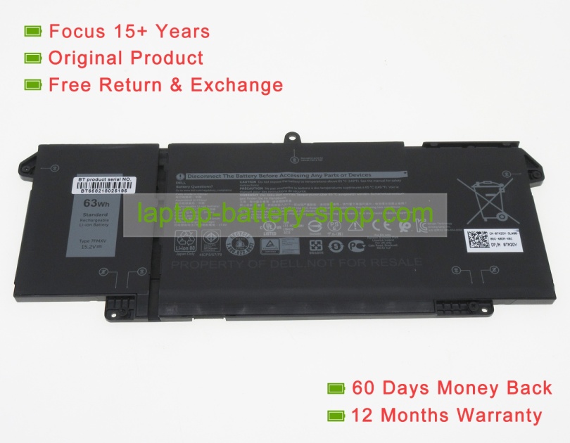 Dell 7FMXV 15.2V 4145mAh original batteries - Click Image to Close