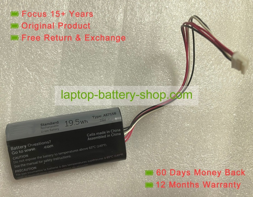 Dell 0R9M1N, AE715B 7.4V 2635mAh original batteries - Click Image to Close