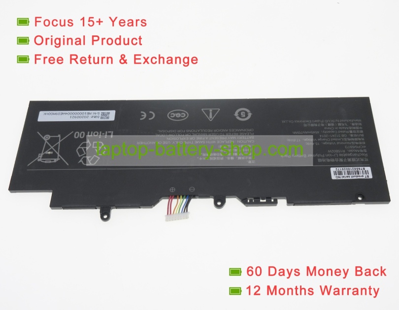 Redmi R15B02W, 4ICP6/68/73 15.4V 4545mAh original batteries - Click Image to Close