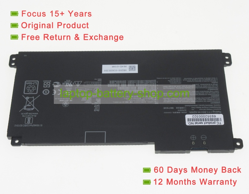 Asus C31N1912, 0B200-03680300 11.55V 3640mAh original batteries - Click Image to Close