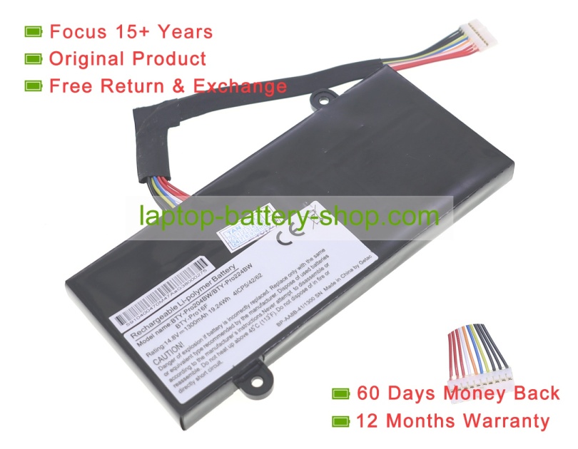 Getac BTY-Pro204BW, BTY-Pro224BW 14.8V 1300mAh original batteries - Click Image to Close