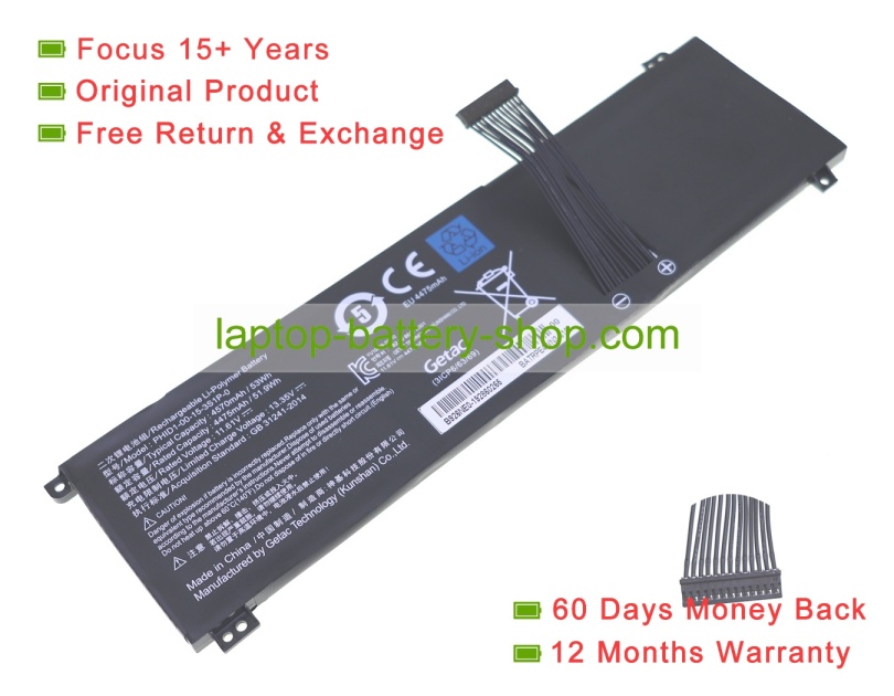 Mechrevo PHID1-00-15-3S1P-0 11.61V 4570mAh original batteries - Click Image to Close