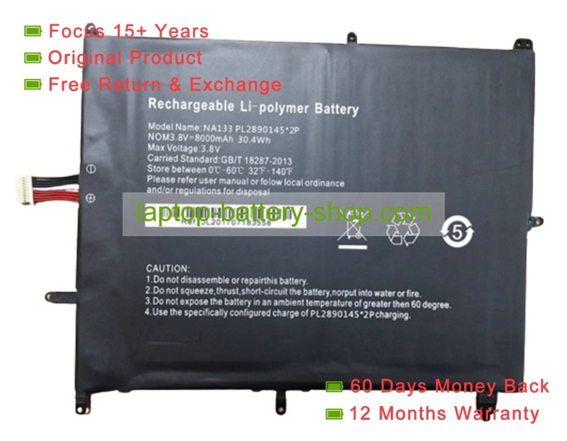 Other NA133 PL2890145 2P, PL2890145 3.8V 8000mAh original batteries - Click Image to Close