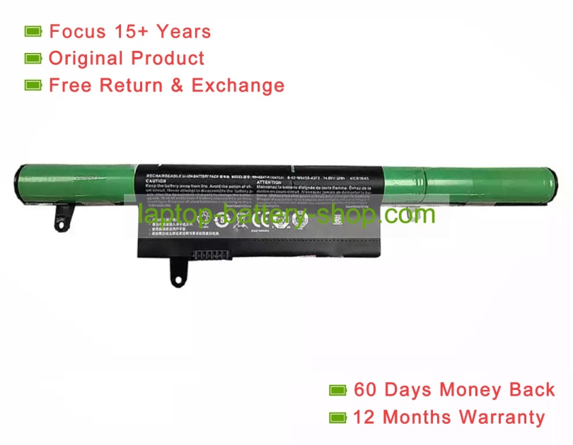 Clevo 4ICR18/65, W945BAT-4 14.8V 2200mAh original batteries - Click Image to Close