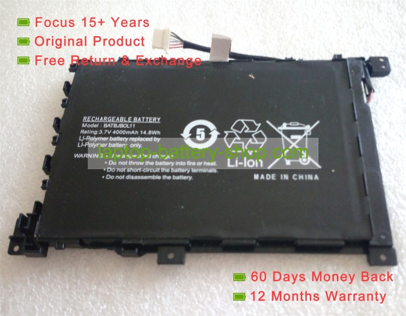Other BATBJBOL11 3.7V 4000mAh original batteries - Click Image to Close