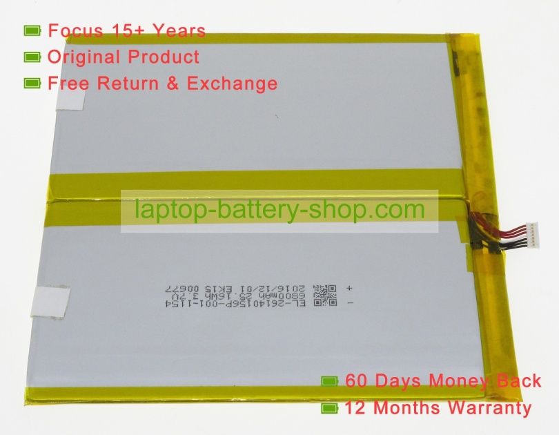 Other 161201 EK15 3.7V 6800mAh original batteries - Click Image to Close