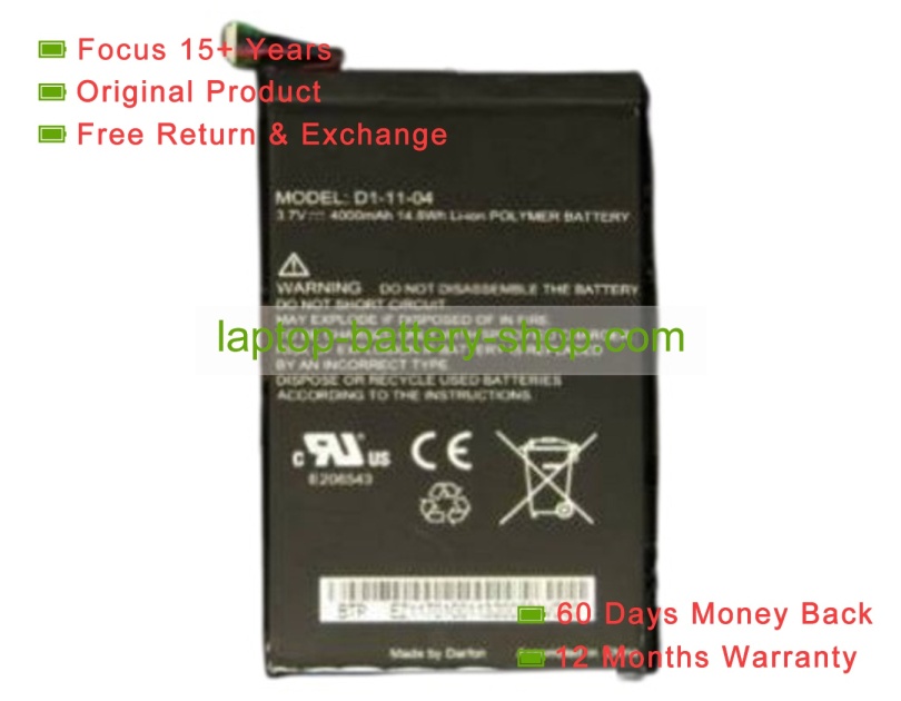 Other D1-11-04 3.7V 4000mAh original batteries - Click Image to Close