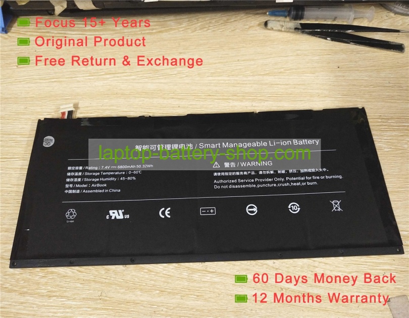 Other AirBook 7.4V 6800mAh original batteries - Click Image to Close