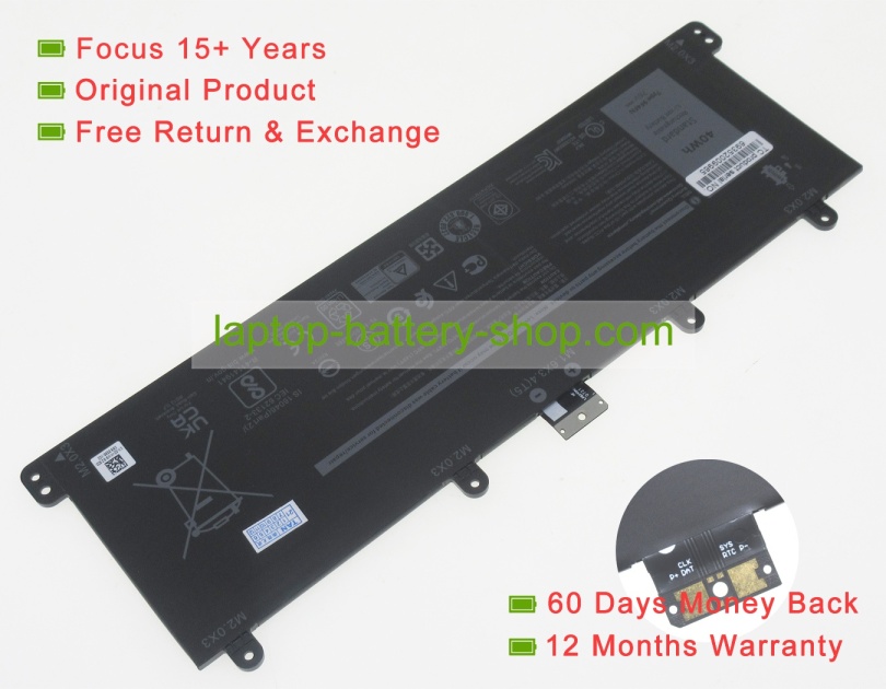 Dell 9F4FN, 2VKW9 7.6V 5263mAh original batteries - Click Image to Close