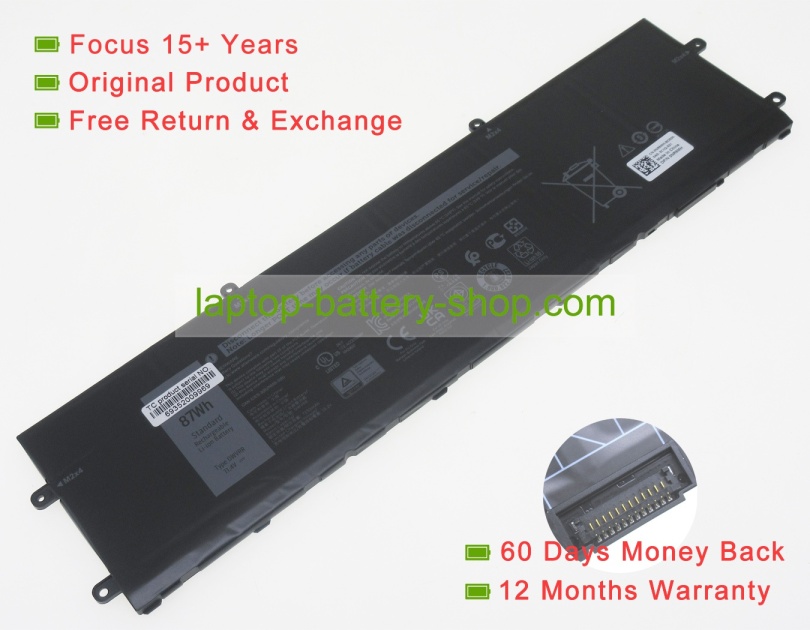 Dell DWVRR, nr6mh 11.4V 7250mAh original batteries - Click Image to Close