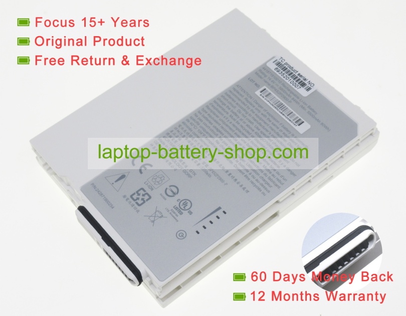 Getac BP4S2P2900-P, 441871910009 14.4V 5800mAh original batteries - Click Image to Close