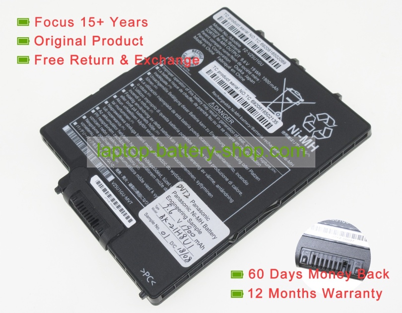 Panasonic FZ-VZSU1GU 9.6V 1900mAh original batteries - Click Image to Close