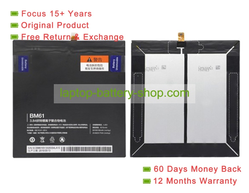Xiaomi BM61, bm60/61 4.4V 6010mAh original batteries - Click Image to Close