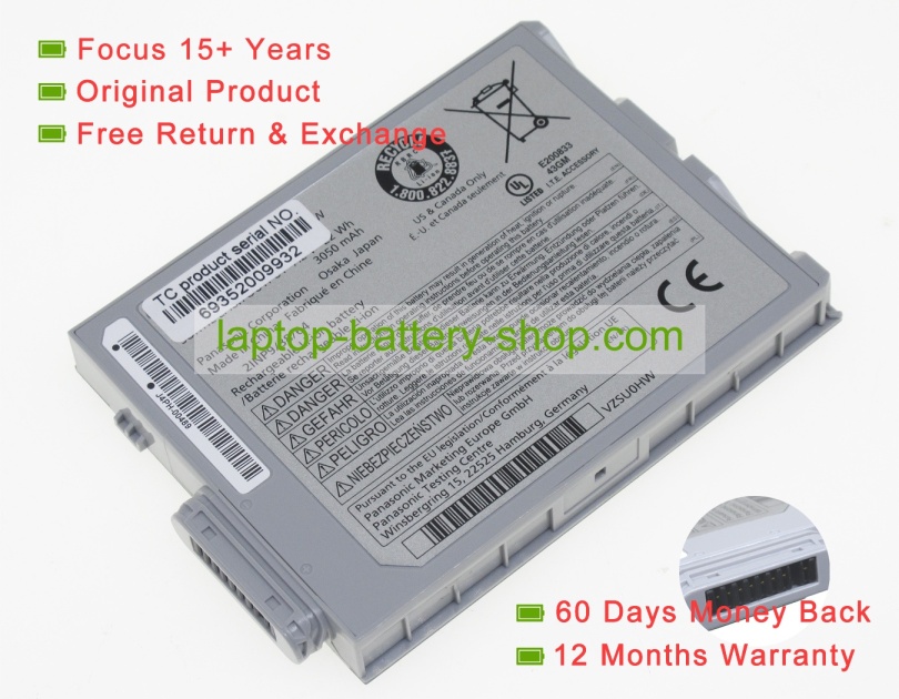 Panasonic FZ-VZSU94W, FZ-VZSU94 7.2V 3050mAh original batteries - Click Image to Close