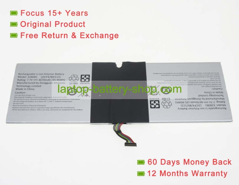 Other 3280B1 7.7V 4670mAh original batteries - Click Image to Close