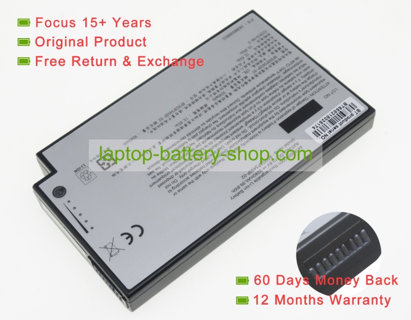 Getac BP3S3P3450P-02, 242895500049 10.8V 9240mAh original batteries - Click Image to Close