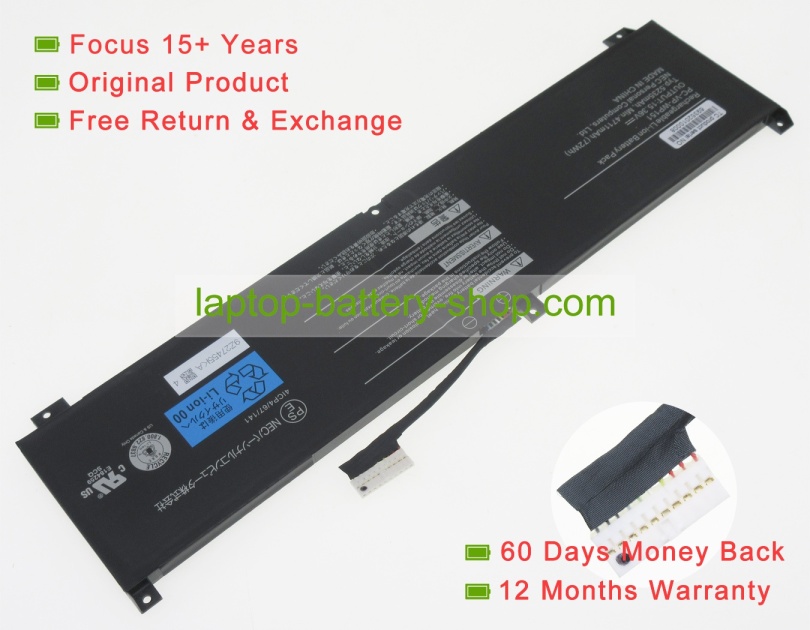 Nec PC-VP-WP151 15.36V 4711mAh original batteries - Click Image to Close