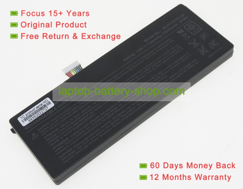 Other 515783-4P, MLP515783-4P 3.8V 15000mAh original batteries - Click Image to Close