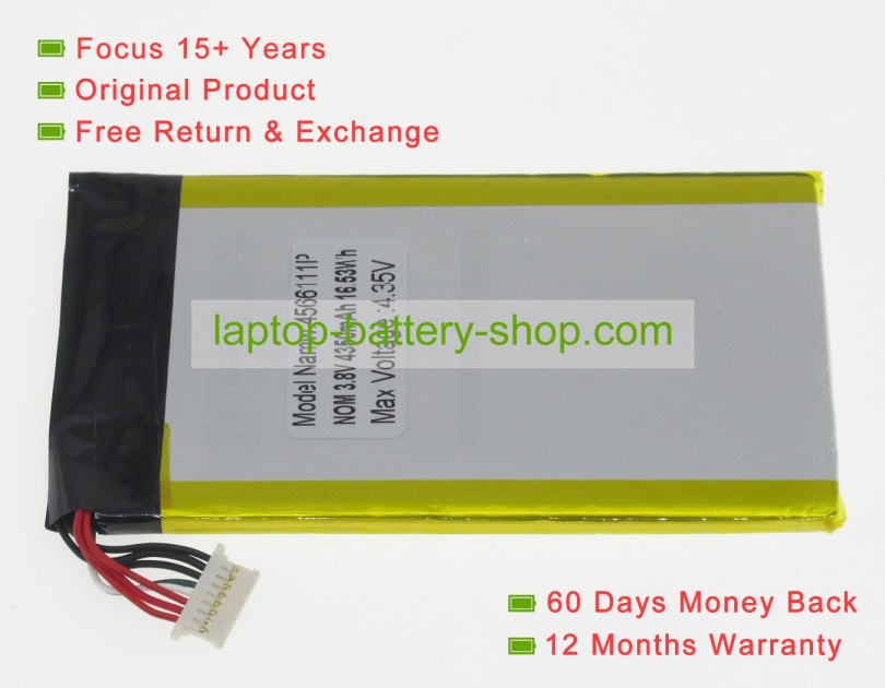 Mcnair MLP4566111, SP5067112 3.7V 4500mAh original batteries - Click Image to Close