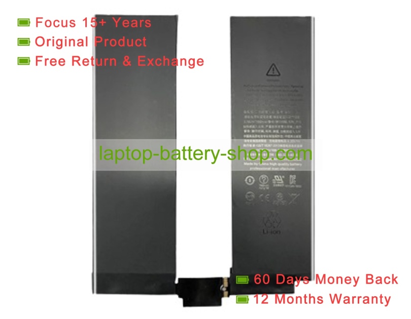 Apple A1980, A1979 3.78V 7869mAh original batteries - Click Image to Close