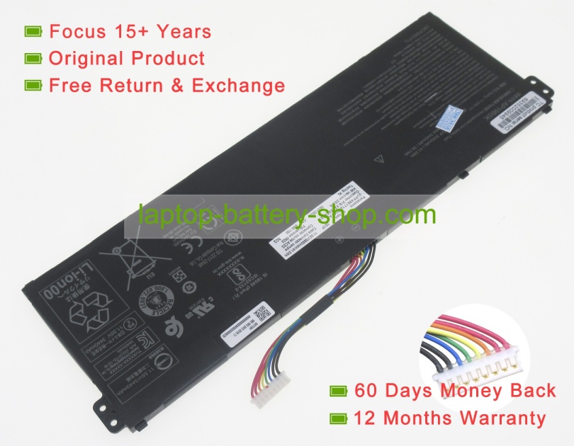 Acer KT.00305.011, AP19B5K 11.55V 3440mAh original batteries - Click Image to Close