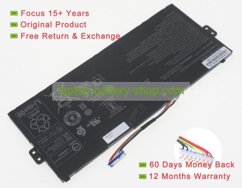 Acer AP19A5K 11.55V 3440mAh original batteries - Click Image to Close