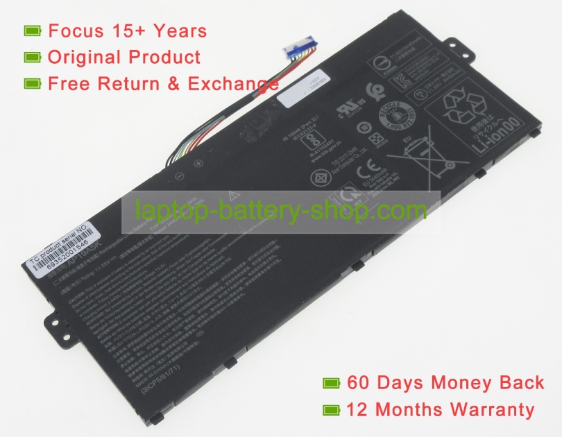Acer AP19A5K 11.55V 3440mAh original batteries - Click Image to Close