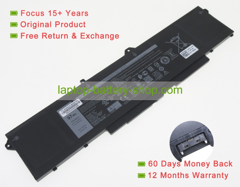 Dell 9JRV0, 53XP7 11.4V 8509mAh original batteries - Click Image to Close