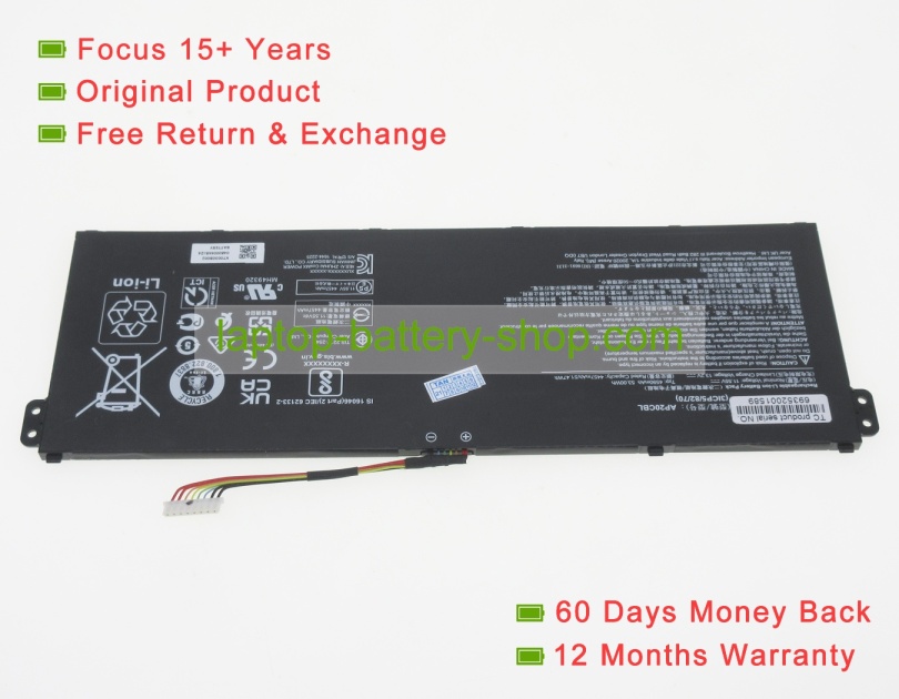 Acer AP20CBL, 31CP5/82/70 11.55V 4590mAh original batteries - Click Image to Close