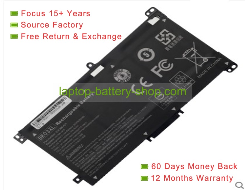 Hp 916811-855, BK03XL 11.55V 3470mAh replacement batteries - Click Image to Close