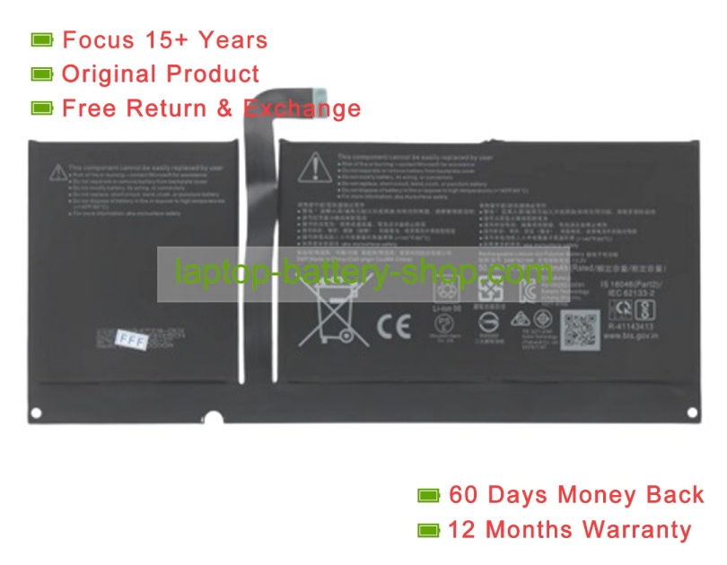 Microsoft 96BTA015H 11.38V 4414mAh original batteries - Click Image to Close