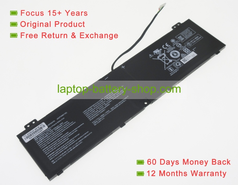 Acer AP20A7N, KT.00407.010 15.48V 3886mAh original batteries - Click Image to Close