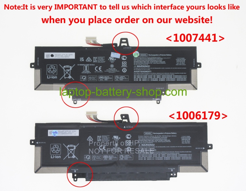 Hp HK04XL, HSTNN-IB9J 7.7V 6669mAh original batteries - Click Image to Close