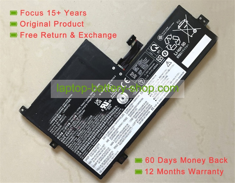 Lenovo L20C3PG3, L20M3PG3 11.52V 4080mAh original batteries - Click Image to Close