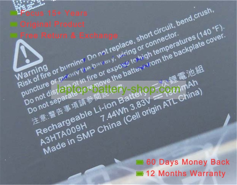 Microsoft A3HTA009H 3.83V 1984mAh original batteries - Click Image to Close