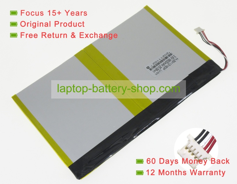 Cube H112160P, H-29112160P 3.7V 6600mAh original batteries - Click Image to Close