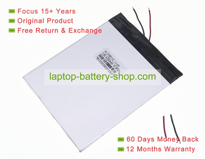 Teclast H3186110-P, 3085105 3.8V 4200mAh original batteries - Click Image to Close