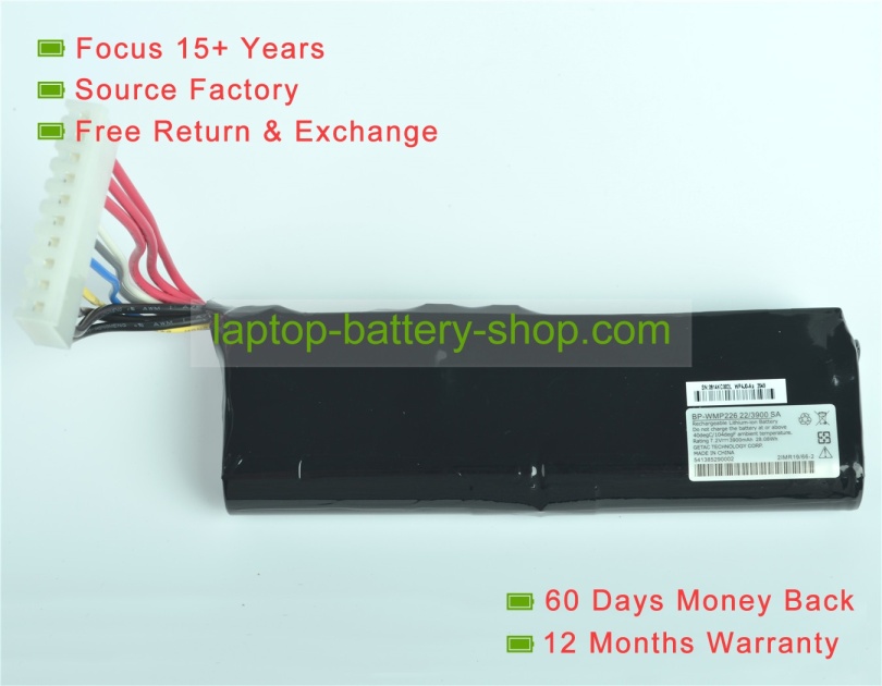 Getac BP-WMP226, 541385290002 7.2V 3900mAh original batteries - Click Image to Close