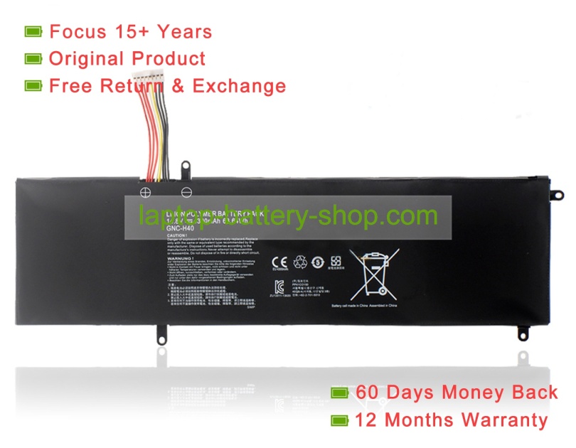 Gigabyte GNC-H40 14.8V 4300mAh original batteries - Click Image to Close