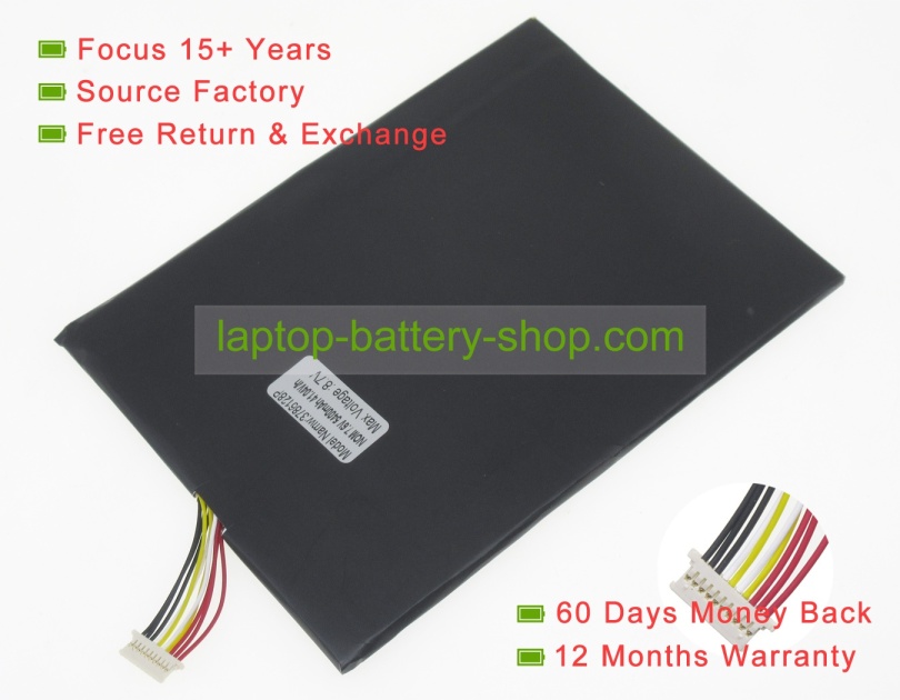 Medion 3786128, 40069239 7.6V 5400mAh replacement batteries - Click Image to Close