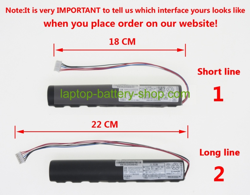 Panasonic N4HULQA00039 7.28V 2950mAh original batteries - Click Image to Close