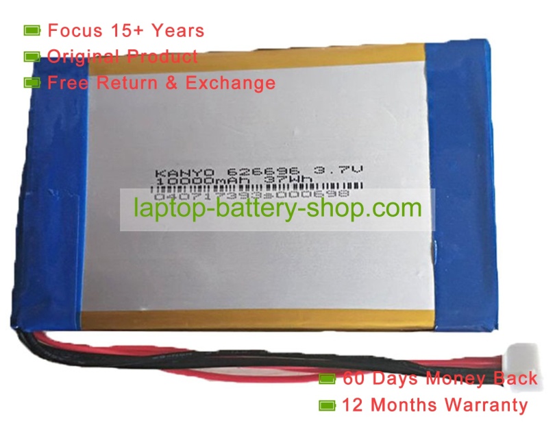 Other 626696 3.7V 10000mAh original batteries - Click Image to Close