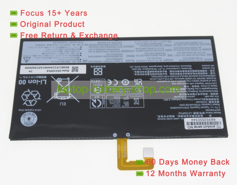 Lenovo SB11F38378, SB11C73241 7.7V 3767mAh original batteries - Click Image to Close