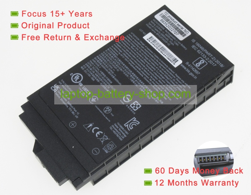 Getac 242128700001, BP3S2P3450P-02 10.8V 6600mAh original batteries - Click Image to Close