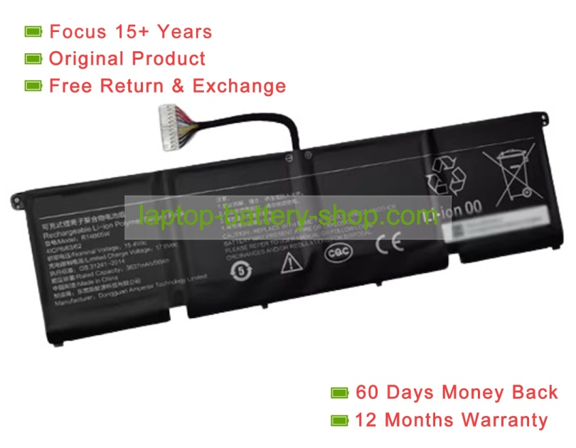 Xiaomi R14B05W 15.4V 3637mAh original batteries - Click Image to Close