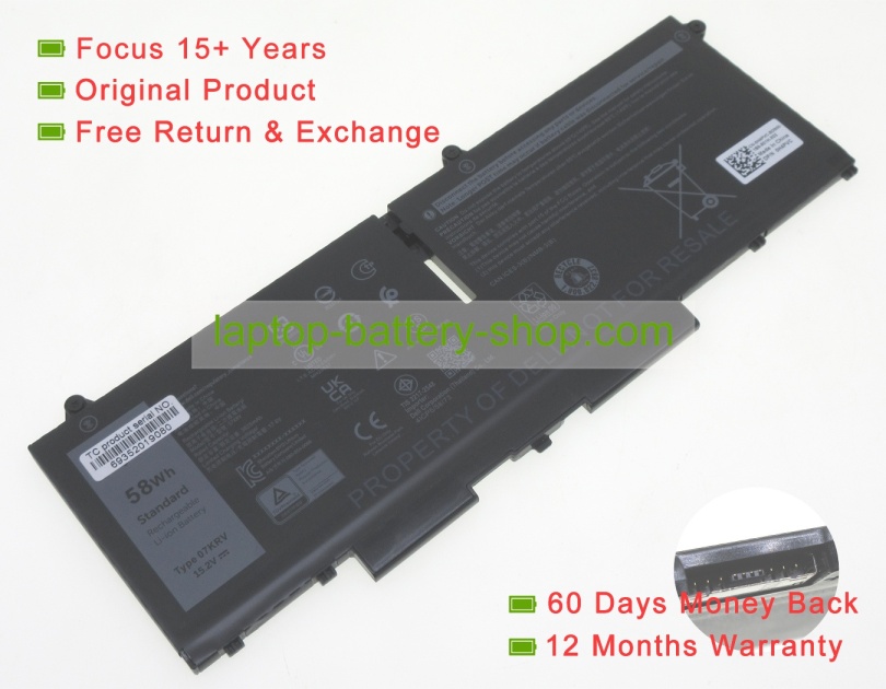 Dell 07KRV, H4PVC 15.2V 3625mAh original batteries - Click Image to Close
