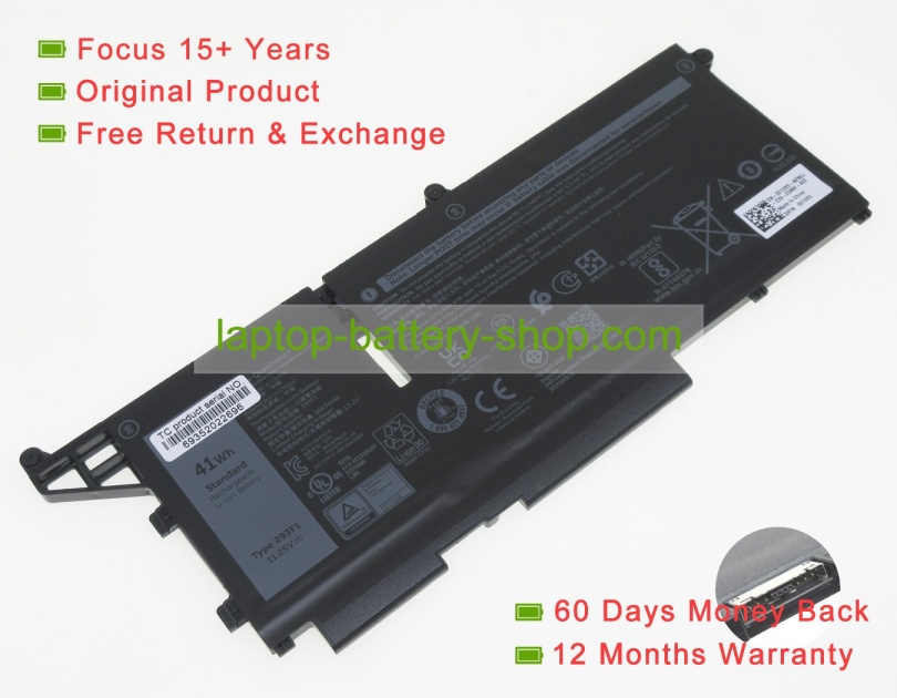 Dell 8WRCR, M69D0 11.25V 3467mAh original batteries - Click Image to Close