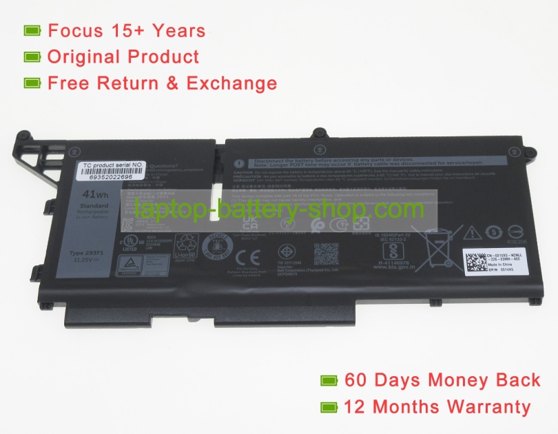 Dell 8WRCR, M69D0 11.25V 3467mAh original batteries - Click Image to Close